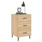 vidaXL Κομοδίνο Sonoma Δρυς 40 x 40 x 66 εκ. από Επεξεργασμένο Ξύλο