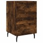 vidaXL Κομοδίνο Καπνιστή Δρυς 40 x 40 x 66 εκ. από Επεξεργασμένο Ξύλο