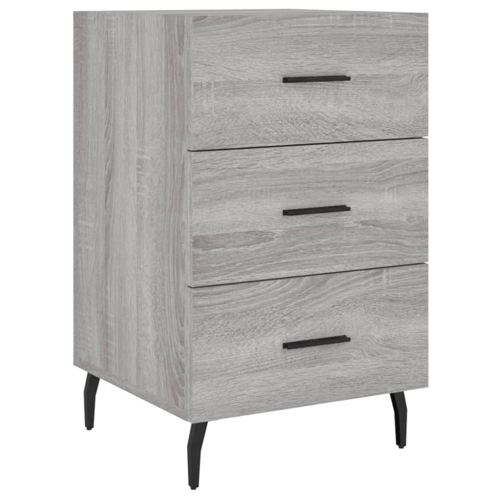 vidaXL Κομοδίνο Γκρι Sonoma 40 x 40 x 66 εκ. από Επεξεργασμένο Ξύλο