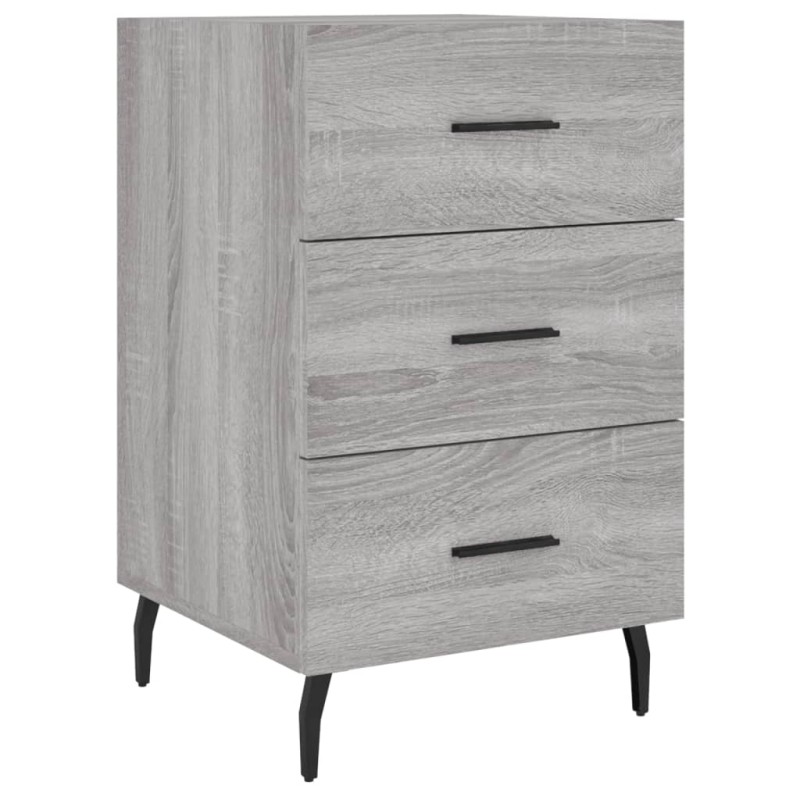 vidaXL Κομοδίνο Γκρι Sonoma 40 x 40 x 66 εκ. από Επεξεργασμένο Ξύλο