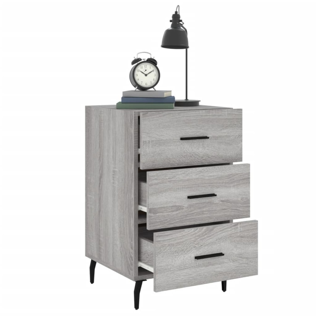 vidaXL Κομοδίνο Γκρι Sonoma 40 x 40 x 66 εκ. από Επεξεργασμένο Ξύλο