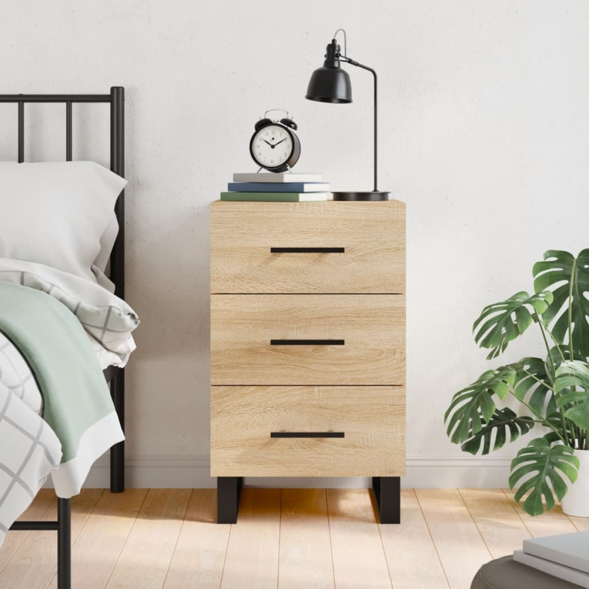 vidaXL Κομοδίνο Sonoma Δρυς 40 x 40 x 66 εκ. από Επεξεργασμένο Ξύλο