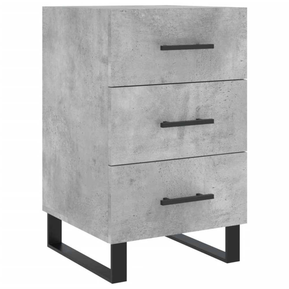 vidaXL Κομοδίνο Γκρι Σκυροδέματος 40x40x66 εκ. από Επεξεργασμένο Ξύλο