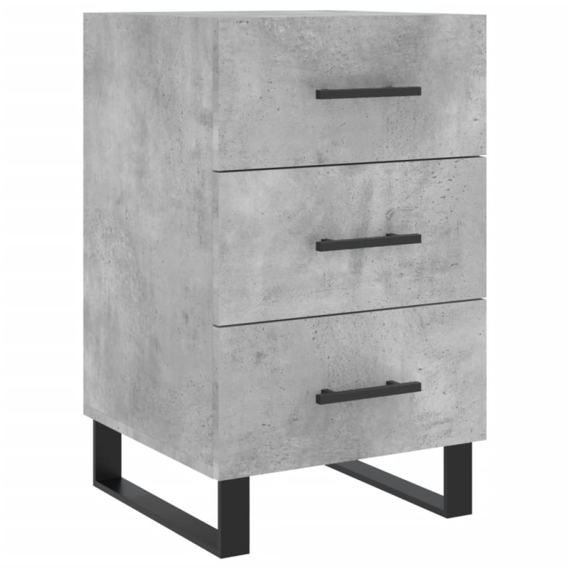 vidaXL Κομοδίνο Γκρι Σκυροδέματος 40x40x66 εκ. από Επεξεργασμένο Ξύλο