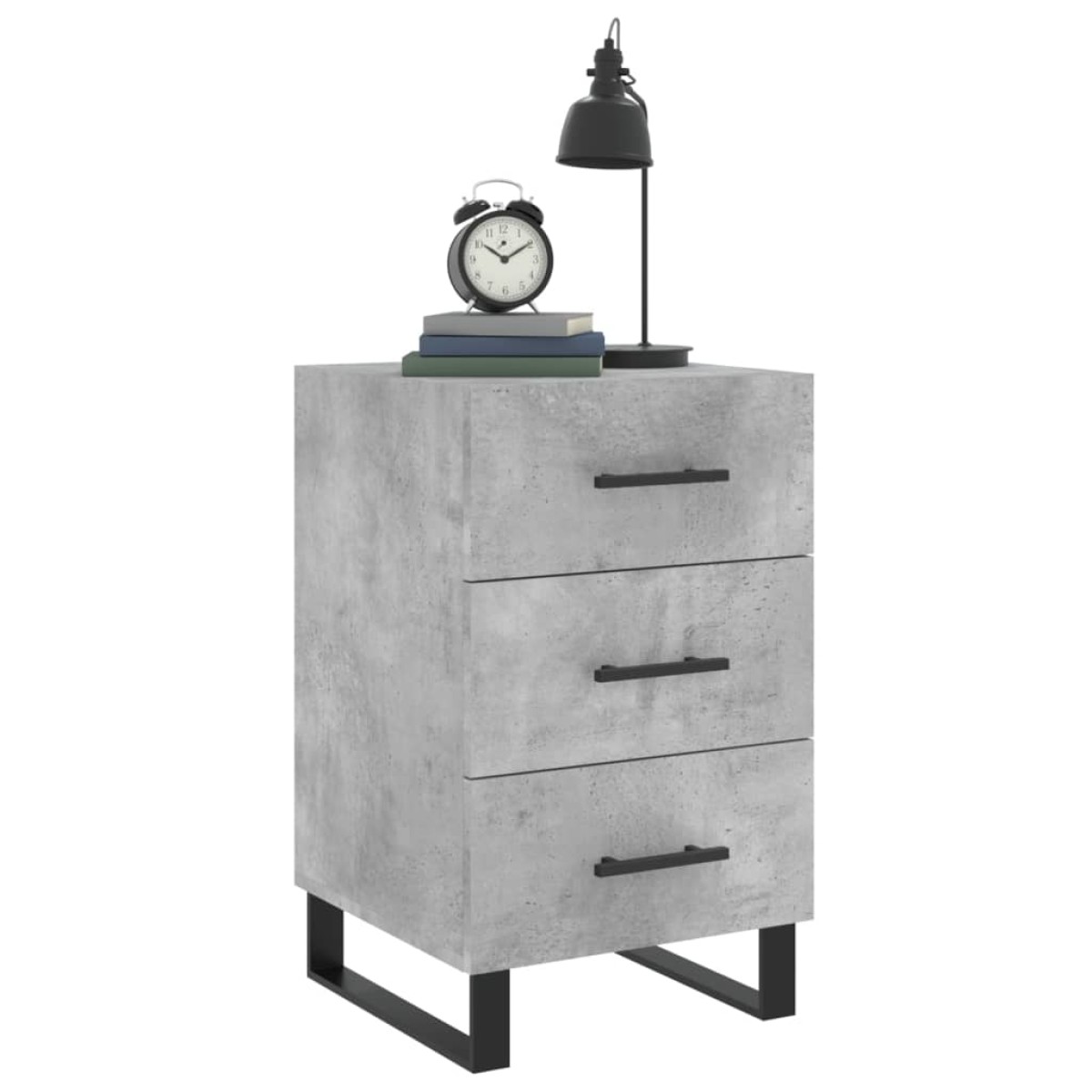 vidaXL Κομοδίνο Γκρι Σκυροδέματος 40x40x66 εκ. από Επεξεργασμένο Ξύλο