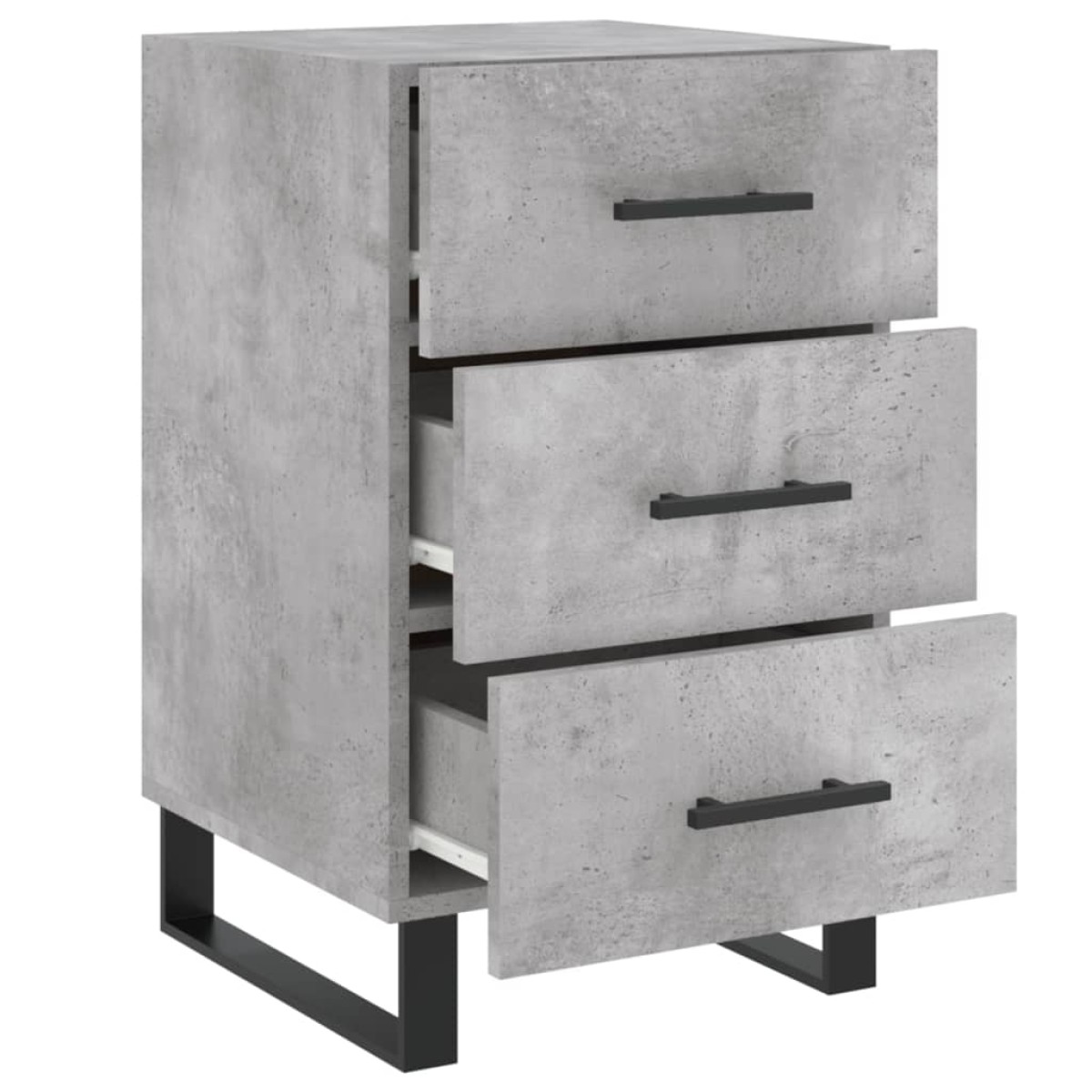 vidaXL Κομοδίνο Γκρι Σκυροδέματος 40x40x66 εκ. από Επεξεργασμένο Ξύλο