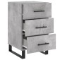 vidaXL Κομοδίνο Γκρι Σκυροδέματος 40x40x66 εκ. από Επεξεργασμένο Ξύλο