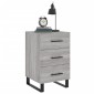 vidaXL Κομοδίνο Γκρι Sonoma 40 x 40 x 66 εκ. από Επεξεργασμένο Ξύλο