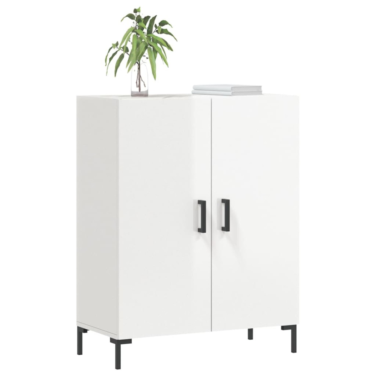 vidaXL Ντουλάπι Γυαλιστερό Λευκό 69,5x34x90 εκ. Επεξεργασμένο Ξύλο