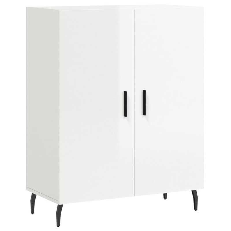 vidaXL Ντουλάπι Γυαλιστερό Λευκό 69,5x34x90 εκ. Επεξεργασμένο Ξύλο