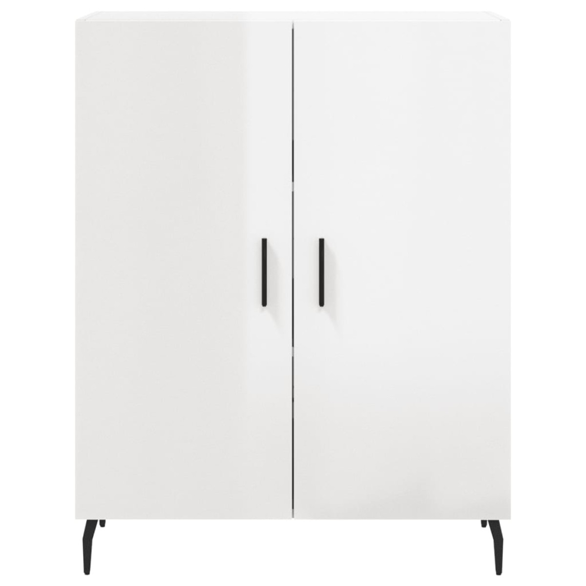 vidaXL Ντουλάπι Γυαλιστερό Λευκό 69,5x34x90 εκ. Επεξεργασμένο Ξύλο