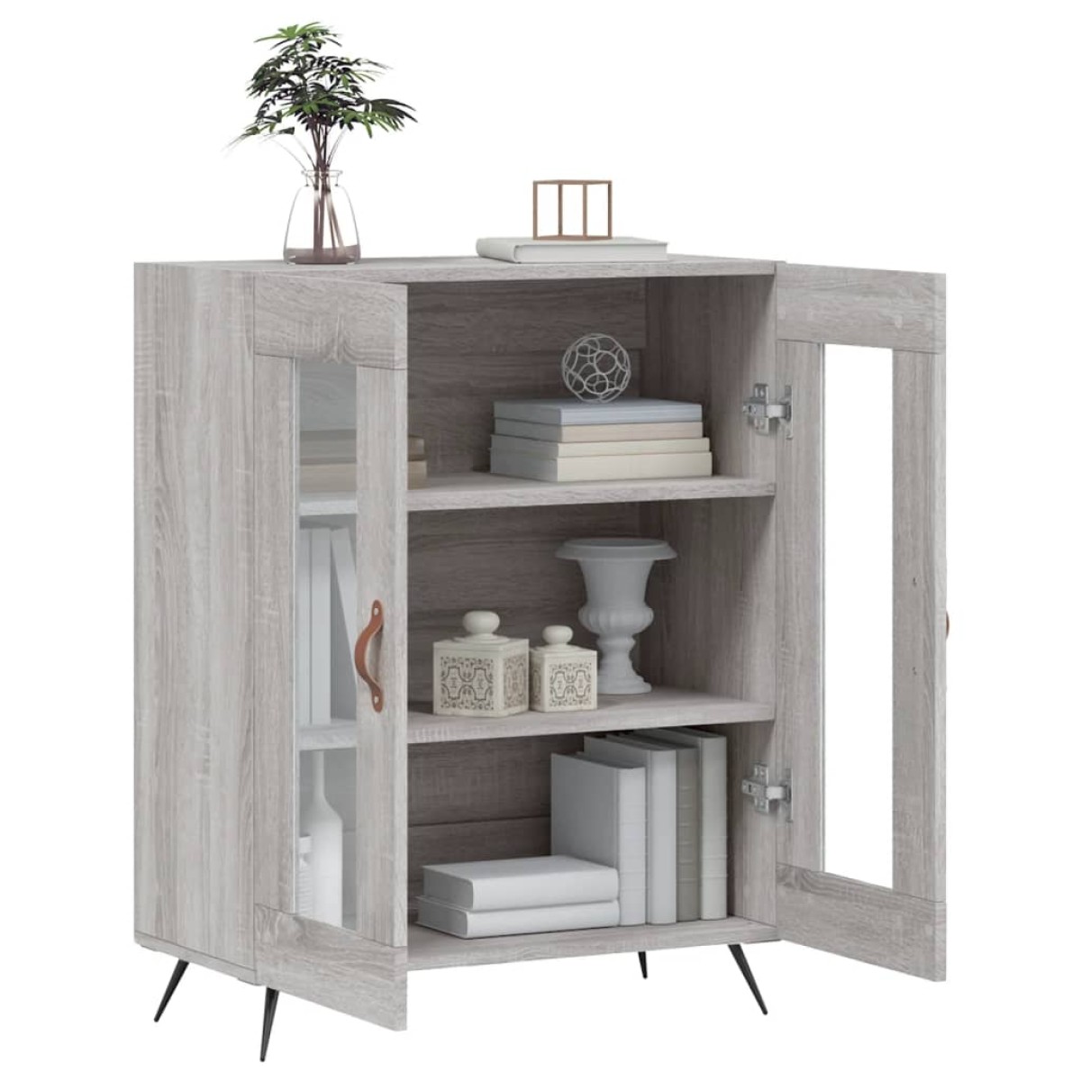 vidaXL Ντουλάπι Γκρι Sonoma 69,5 x 34 x 90 εκ. από Επεξεργασμένο Ξύλο