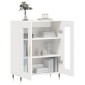vidaXL Ντουλάπι Γυαλιστερό Λευκό 69,5x34x90 εκ. Επεξεργασμένο Ξύλο
