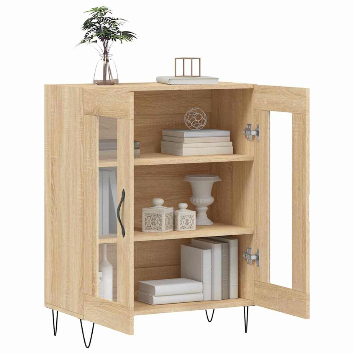 vidaXL Ντουλάπι Sonoma Δρυς 69,5 x 34 x 90 εκ. από Επεξεργασμένο Ξύλο
