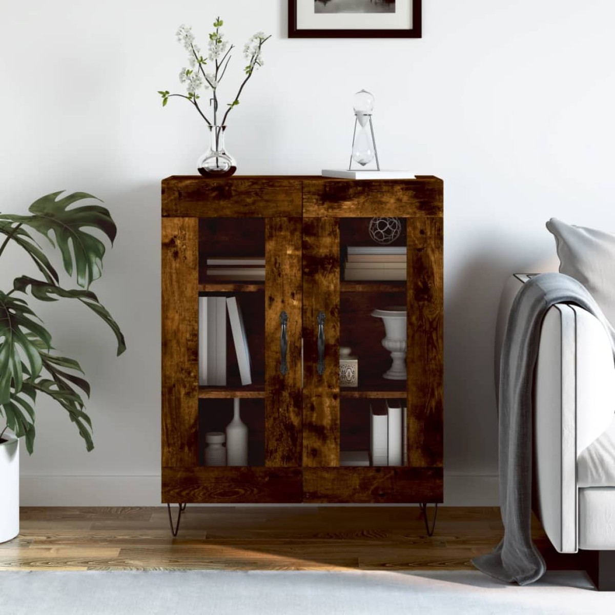 vidaXL Ντουλάπι Καπνιστή Δρυς 69,5 x 34 x 90 εκ. Επεξεργασμένο Ξύλο