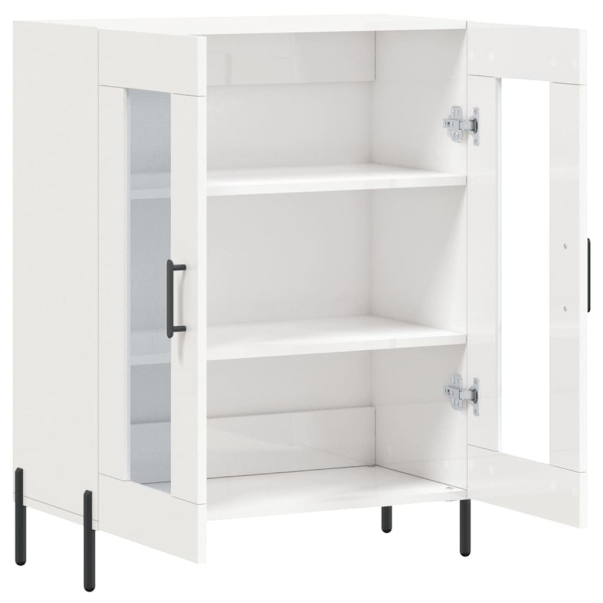 vidaXL Ντουλάπι Γυαλιστερό Λευκό 69,5x34x90 εκ. Επεξεργασμένο Ξύλο