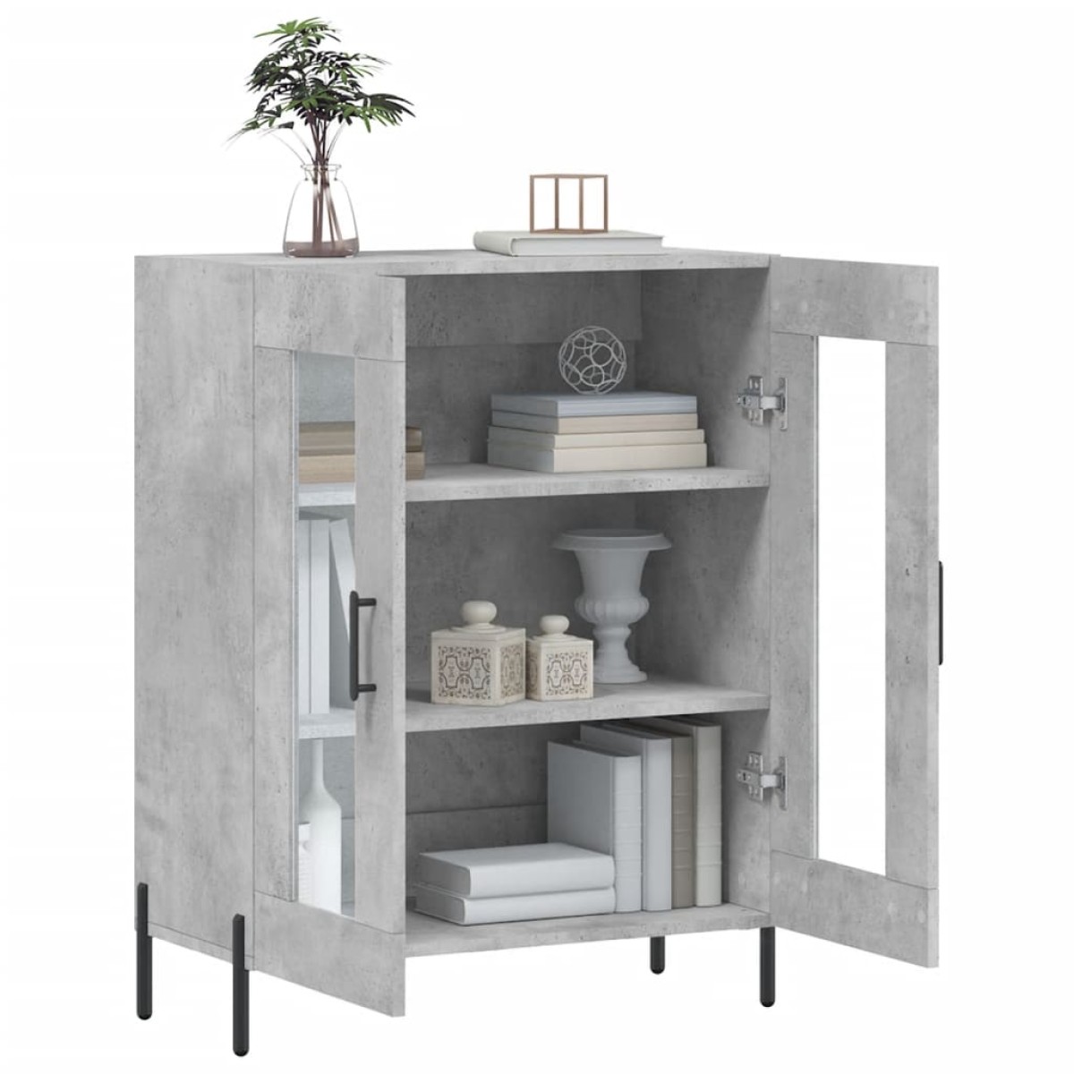 vidaXL Ντουλάπι Γκρι Σκυροδέματος 69,5x34x90 εκ. Επεξεργασμένο Ξύλο