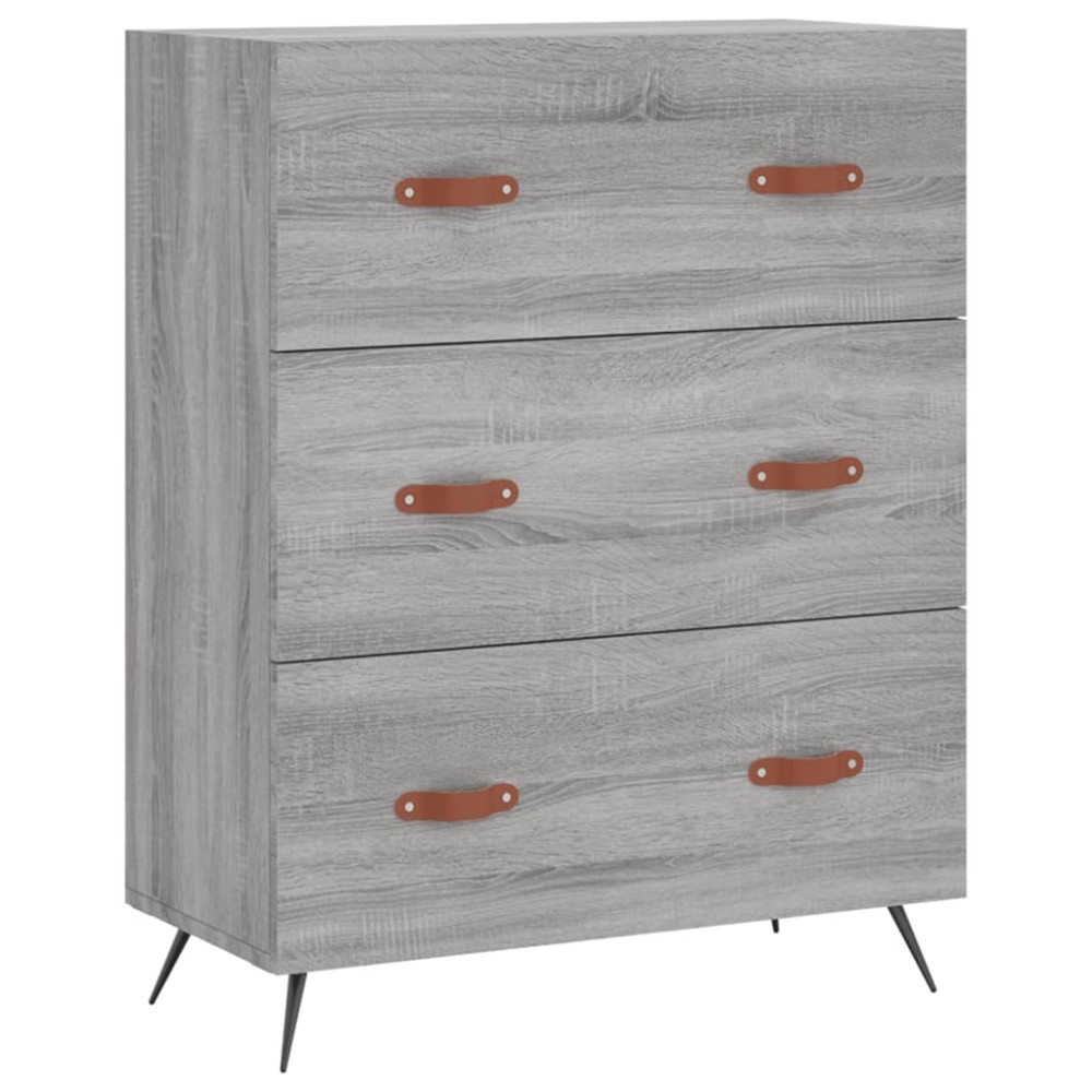 vidaXL Συρταριέρα Γκρι Sonoma 69,5 x 34 x 90 εκ. από Επεξεργ. Ξύλο