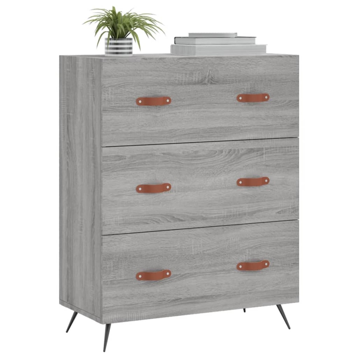 vidaXL Συρταριέρα Γκρι Sonoma 69,5 x 34 x 90 εκ. από Επεξεργ. Ξύλο