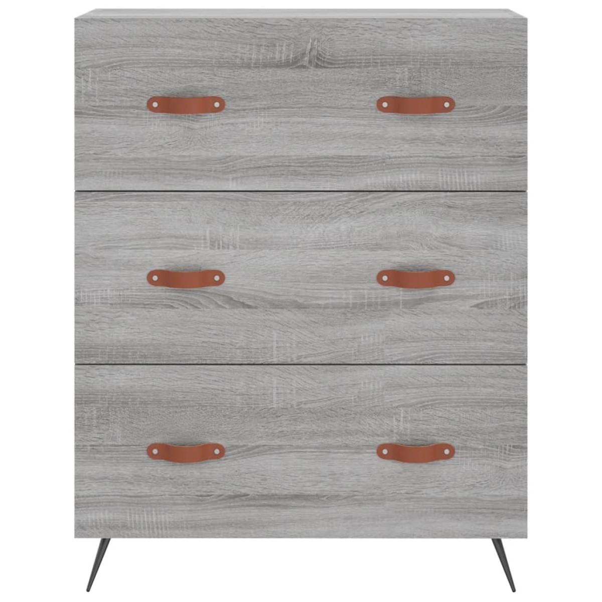 vidaXL Συρταριέρα Γκρι Sonoma 69,5 x 34 x 90 εκ. από Επεξεργ. Ξύλο