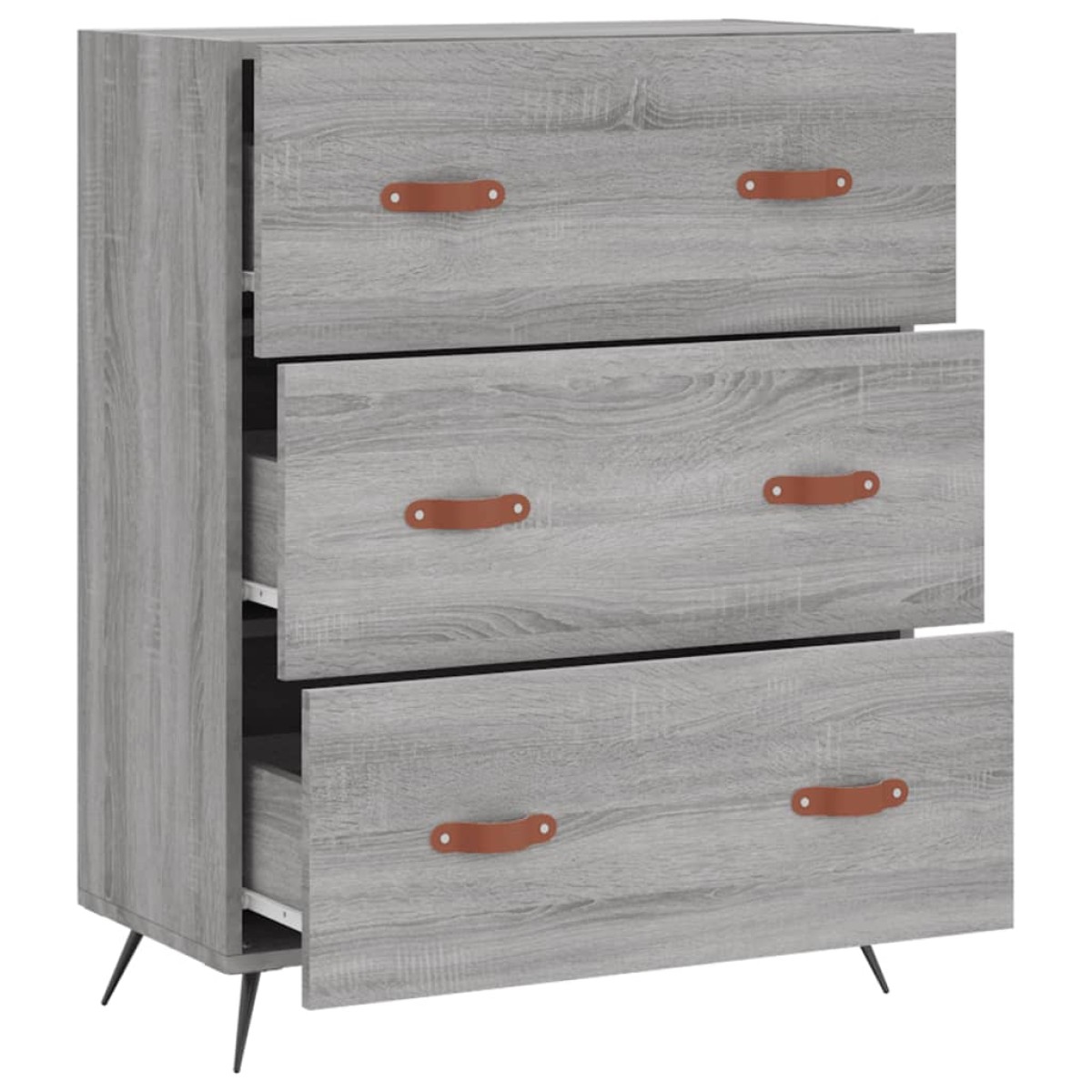 vidaXL Συρταριέρα Γκρι Sonoma 69,5 x 34 x 90 εκ. από Επεξεργ. Ξύλο