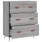 vidaXL Συρταριέρα Γκρι Sonoma 69,5 x 34 x 90 εκ. από Επεξεργ. Ξύλο