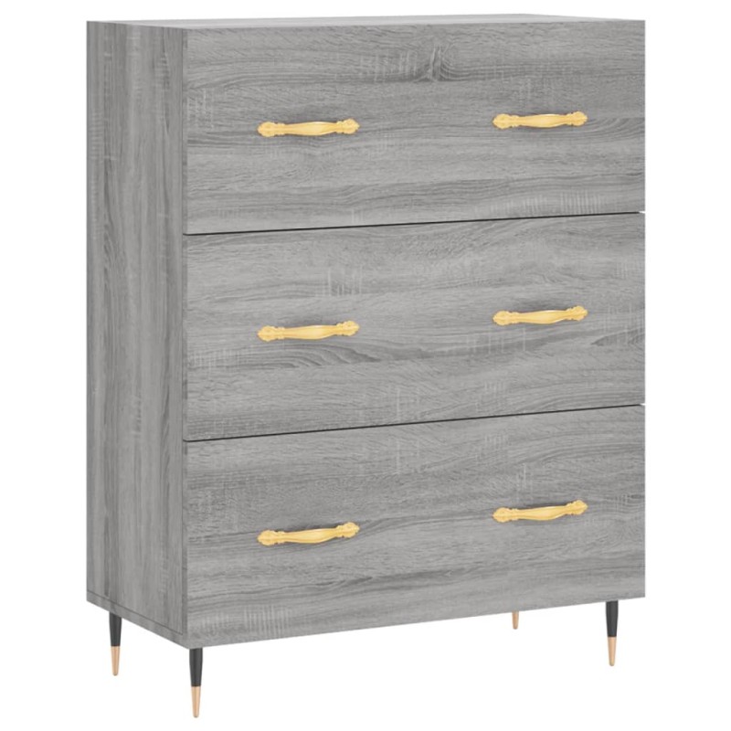 vidaXL Ντουλάπι Γκρι Sonoma 69,5 x 34 x 90 εκ. από Επεξεργασμένο Ξύλο
