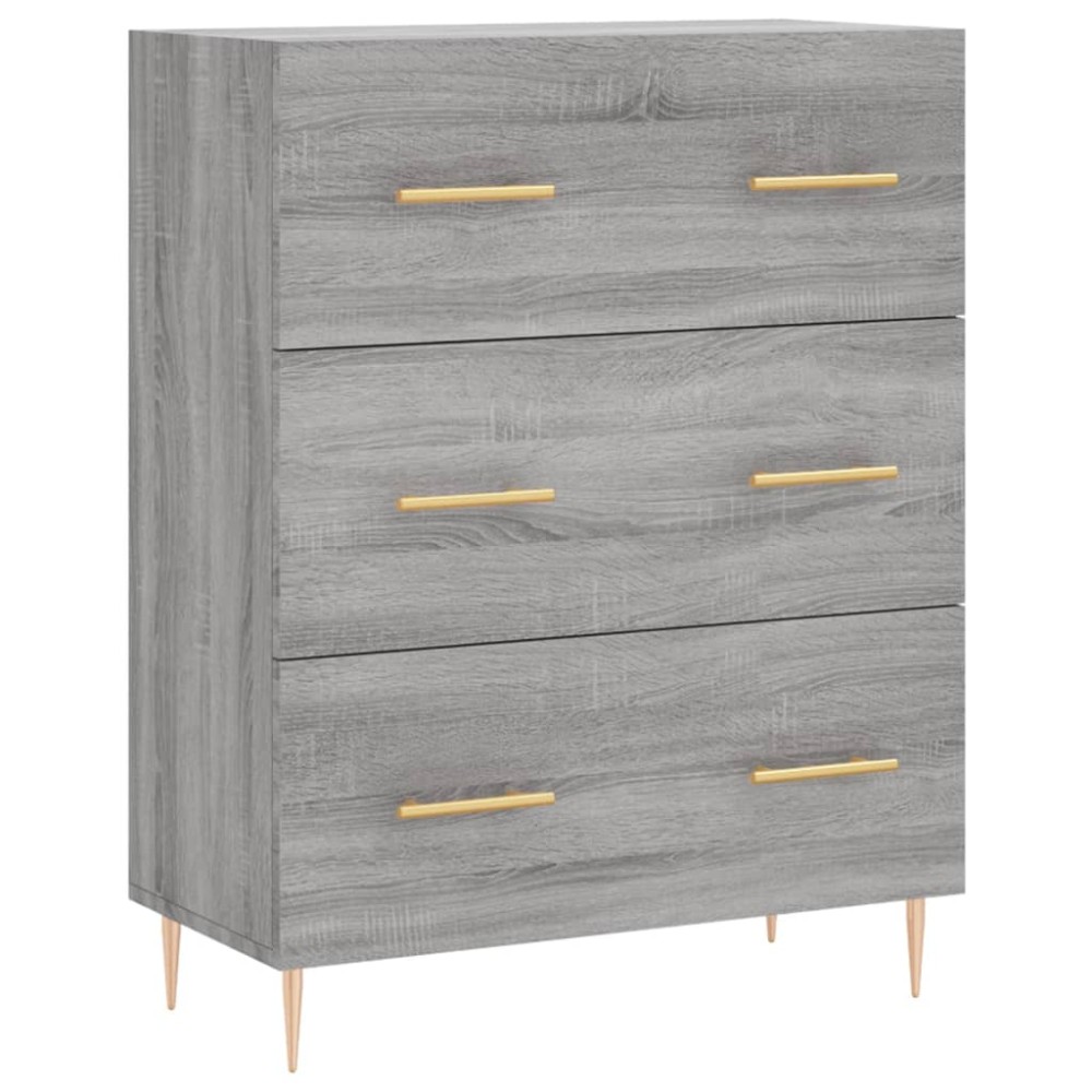 vidaXL Ντουλάπι Γκρι Sonoma 69,5 x 34 x 90 εκ. από Επεξεργασμένο Ξύλο