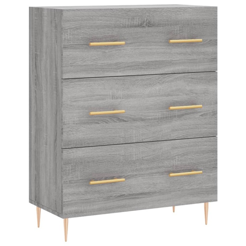vidaXL Ντουλάπι Γκρι Sonoma 69,5 x 34 x 90 εκ. από Επεξεργασμένο Ξύλο