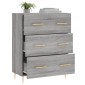 vidaXL Ντουλάπι Γκρι Sonoma 69,5 x 34 x 90 εκ. από Επεξεργασμένο Ξύλο