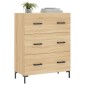 vidaXL Ντουλάπι Sonoma Δρυς 69,5 x 34 x 90 εκ. από Επεξεργασμένο Ξύλο