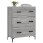 vidaXL Ντουλάπι Γκρι Sonoma 69,5 x 34 x 90 εκ. από Επεξεργασμένο Ξύλο