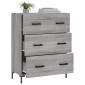 vidaXL Ντουλάπι Γκρι Sonoma 69,5 x 34 x 90 εκ. από Επεξεργασμένο Ξύλο