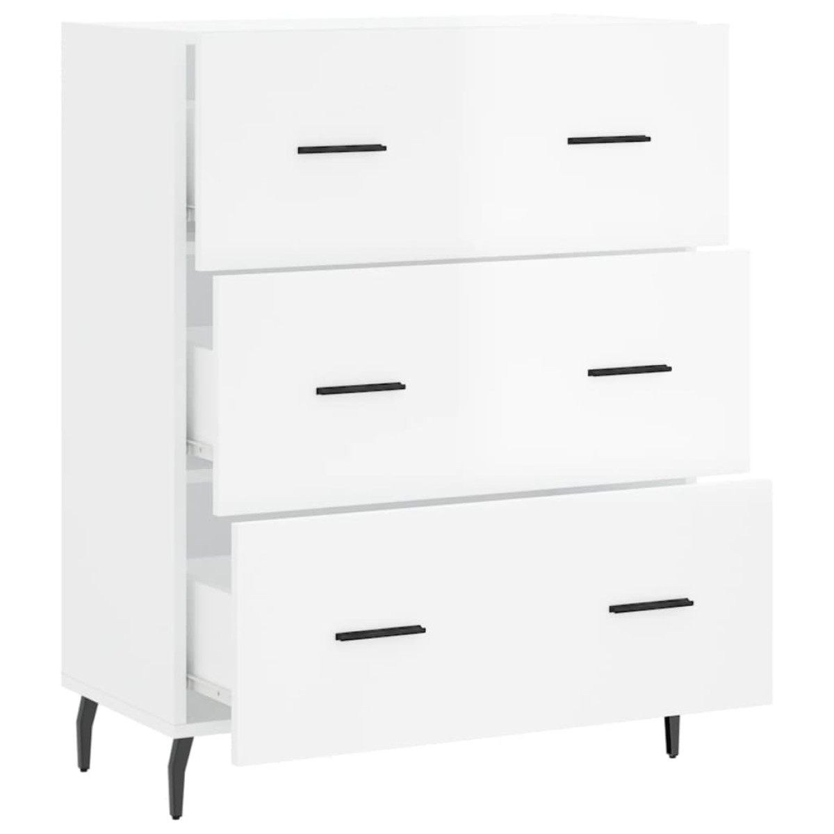 vidaXL Ντουλάπι Γυαλιστερό Λευκό 69,5x34x90 εκ. Επεξεργασμένο Ξύλο