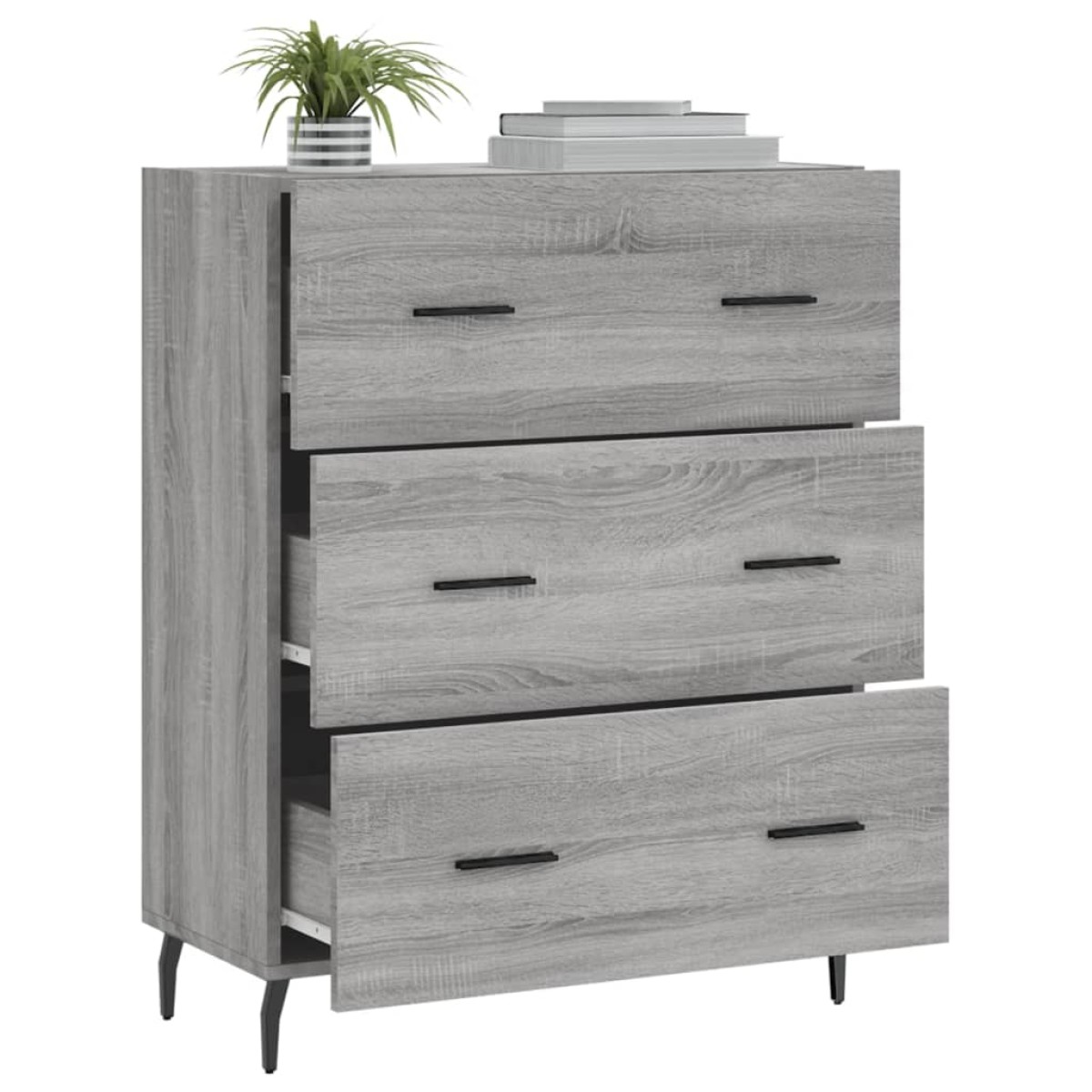 vidaXL Ντουλάπι Γκρι Sonoma 69,5 x 34 x 90 εκ. από Επεξεργασμένο Ξύλο