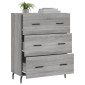 vidaXL Ντουλάπι Γκρι Sonoma 69,5 x 34 x 90 εκ. από Επεξεργασμένο Ξύλο