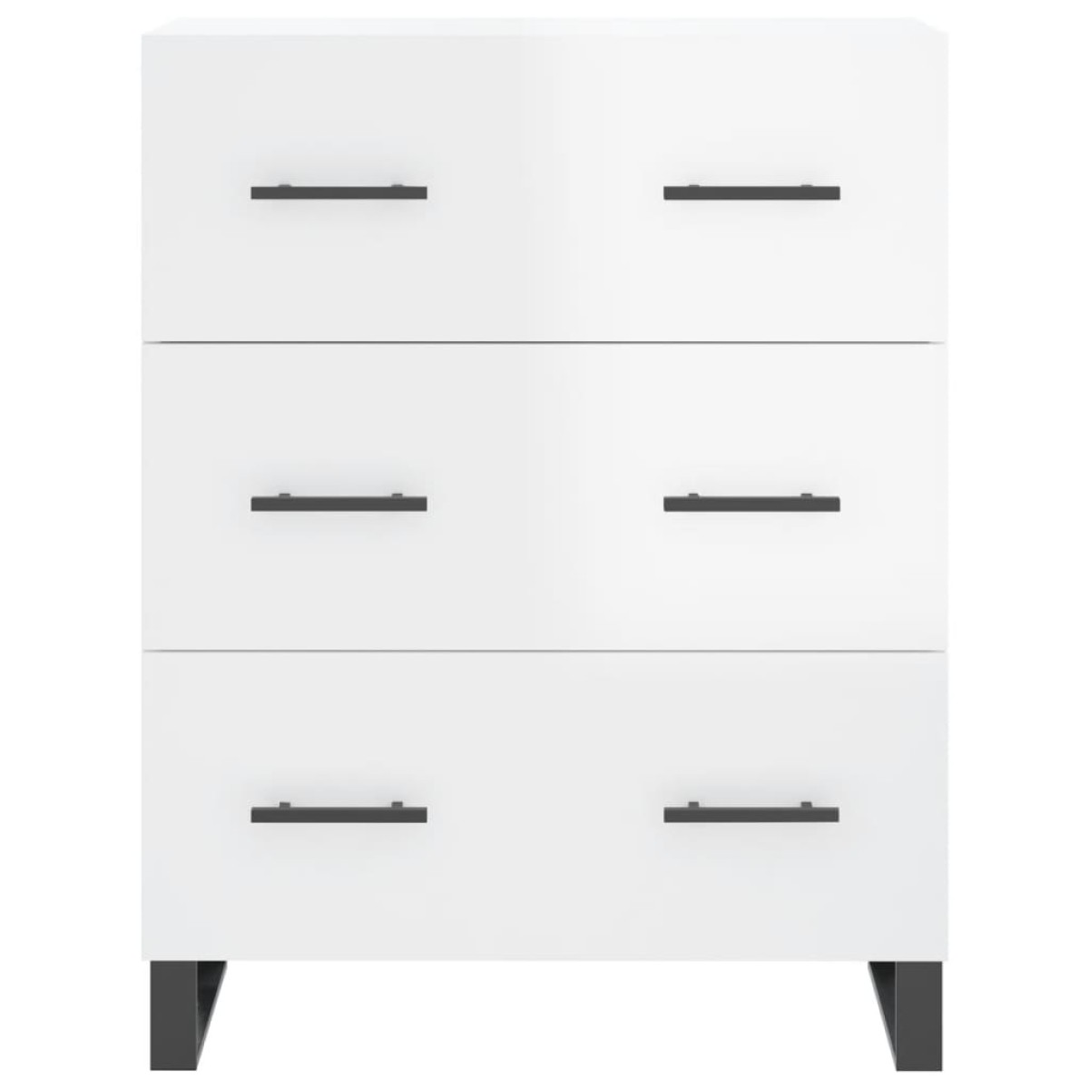 vidaXL Ντουλάπι Γυαλιστερό Λευκό 69,5x34x90 εκ. Επεξεργασμένο Ξύλο
