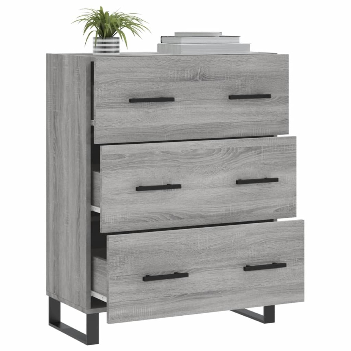 vidaXL Ντουλάπι Γκρι Sonoma 69,5 x 34 x 90 εκ. από Επεξεργασμένο Ξύλο