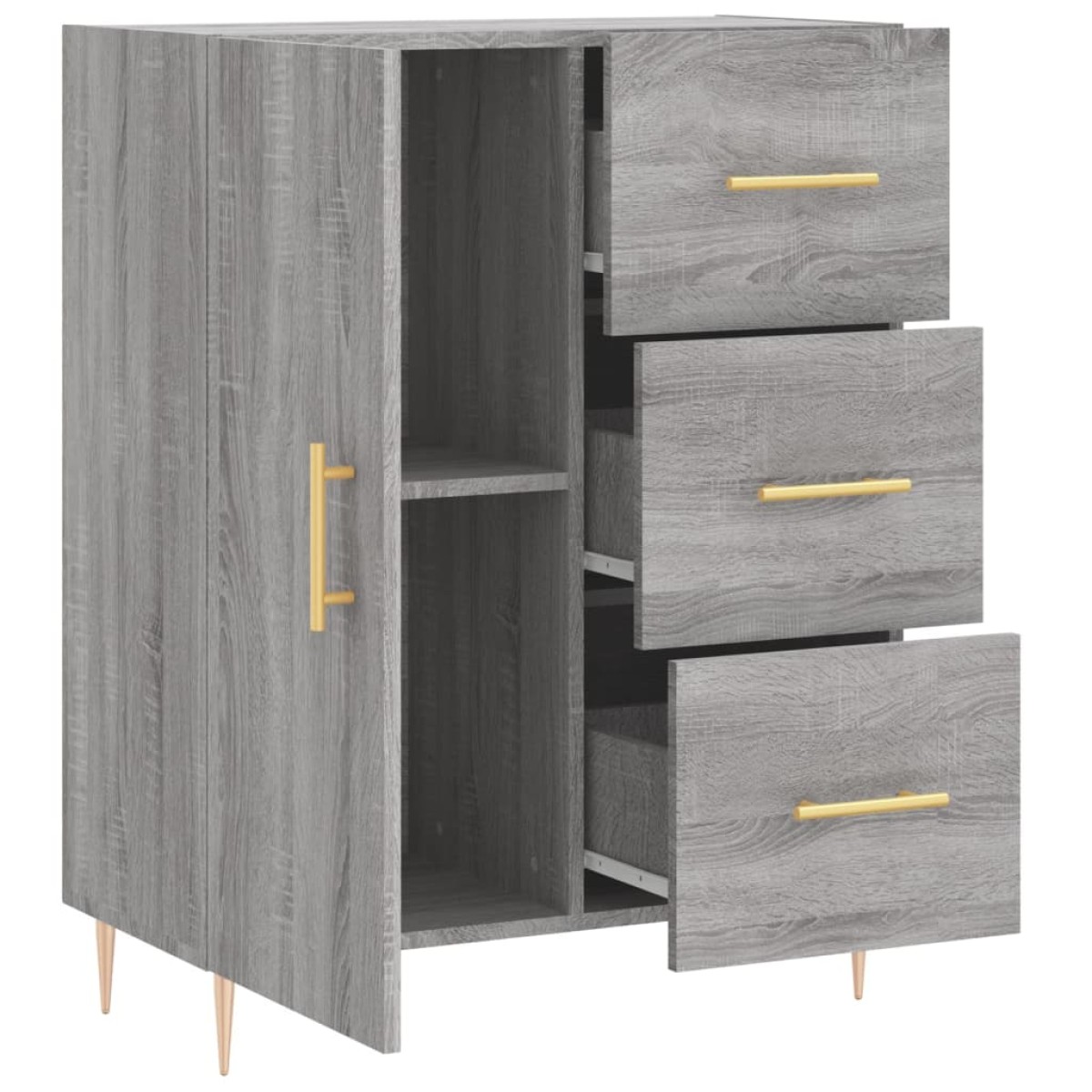 vidaXL Ντουλάπι Γκρι Sonoma 69,5 x 34 x 90 εκ. από Επεξεργασμένο Ξύλο