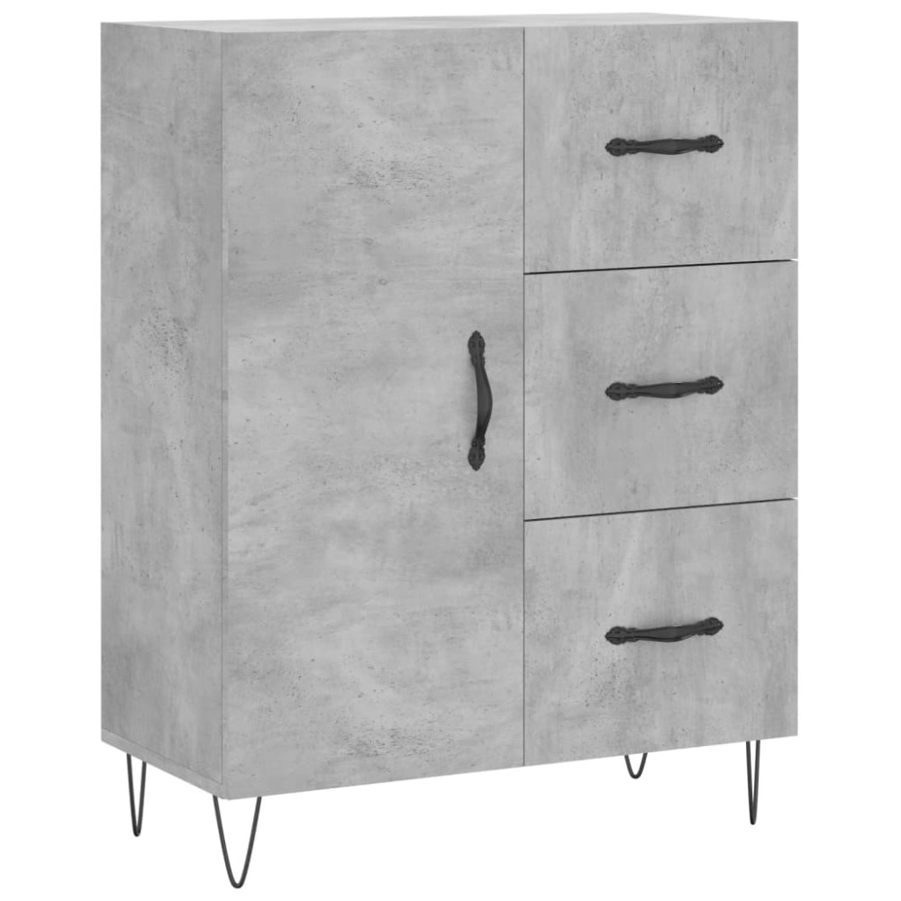 vidaXL Ντουλάπι Γκρι Σκυροδέματος 69,5x34x90 εκ. Επεξεργασμένο Ξύλο