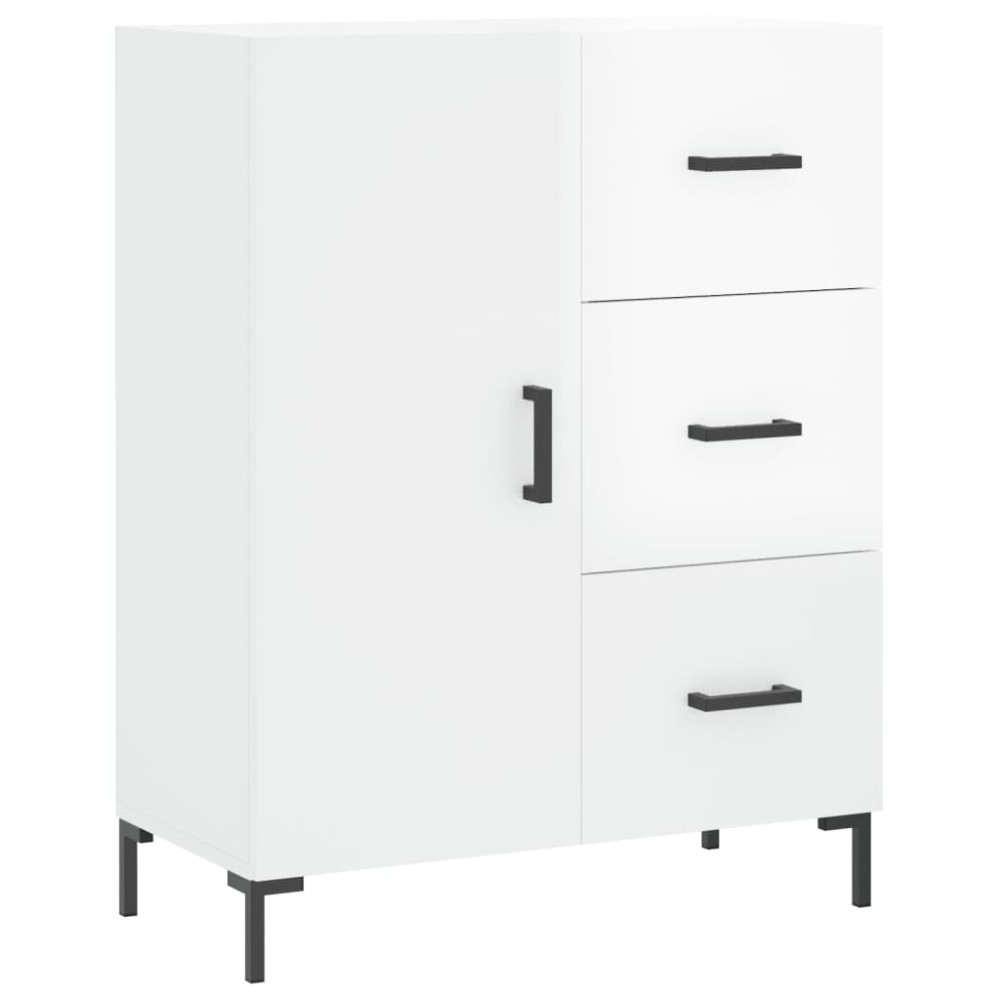 vidaXL Ντουλάπι Γυαλιστερό Λευκό 69,5x34x90 εκ. Επεξεργασμένο Ξύλο