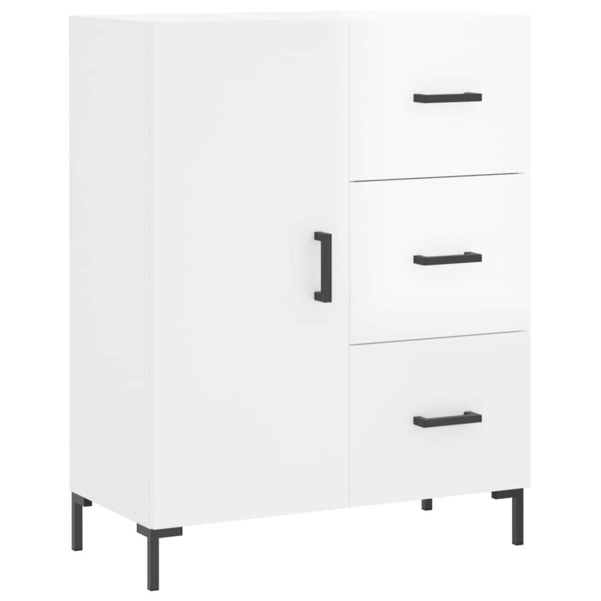 vidaXL Ντουλάπι Γυαλιστερό Λευκό 69,5x34x90 εκ. Επεξεργασμένο Ξύλο