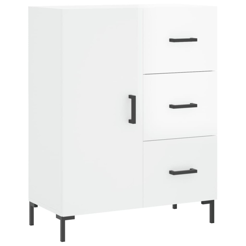 vidaXL Ντουλάπι Γυαλιστερό Λευκό 69,5x34x90 εκ. Επεξεργασμένο Ξύλο