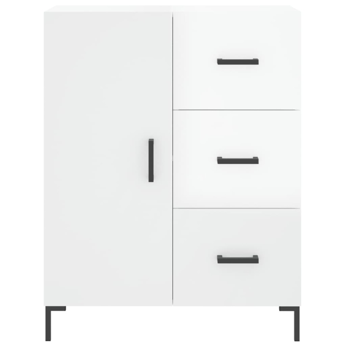 vidaXL Ντουλάπι Γυαλιστερό Λευκό 69,5x34x90 εκ. Επεξεργασμένο Ξύλο