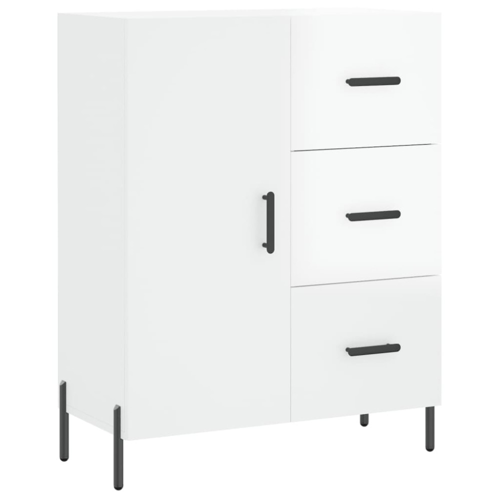 vidaXL Ντουλάπι Γυαλιστερό Λευκό 69,5x34x90 εκ. Επεξεργασμένο Ξύλο