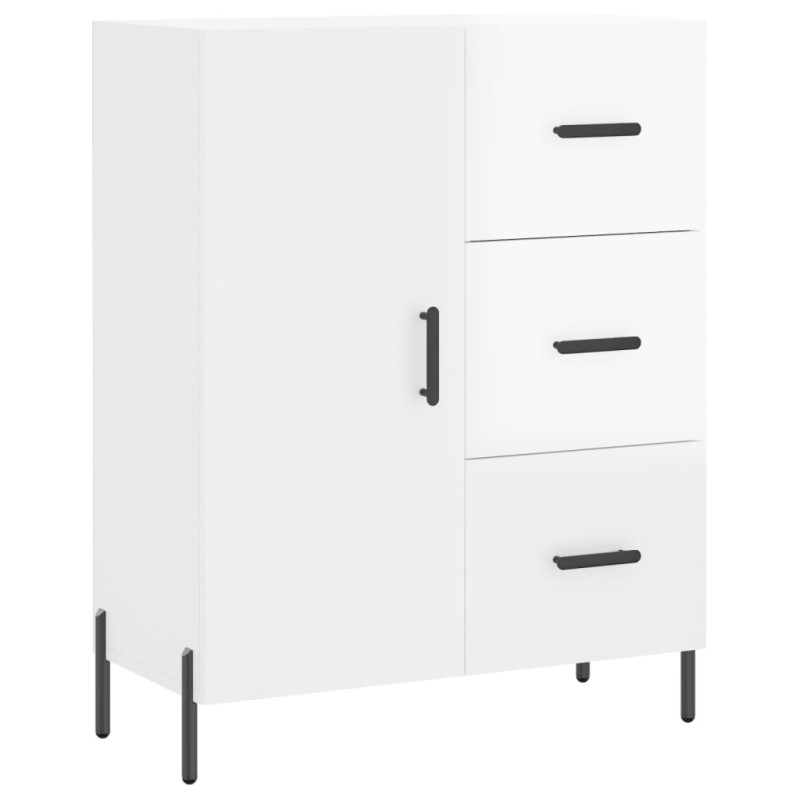 vidaXL Ντουλάπι Γυαλιστερό Λευκό 69,5x34x90 εκ. Επεξεργασμένο Ξύλο