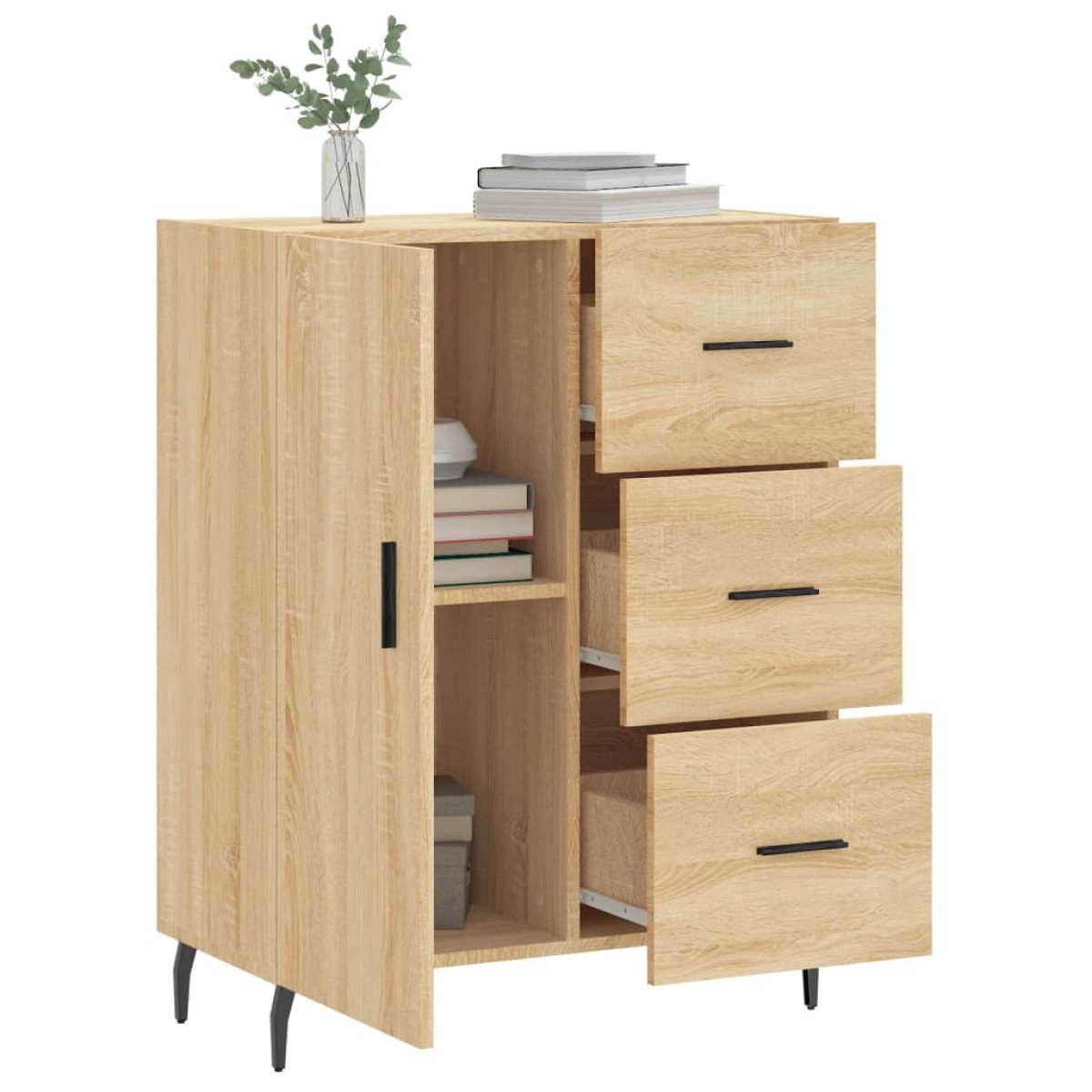 vidaXL Ντουλάπι Sonoma Δρυς 69,5 x 34 x 90 εκ. από Επεξεργασμένο Ξύλο