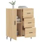 vidaXL Ντουλάπι Sonoma Δρυς 69,5 x 34 x 90 εκ. από Επεξεργασμένο Ξύλο