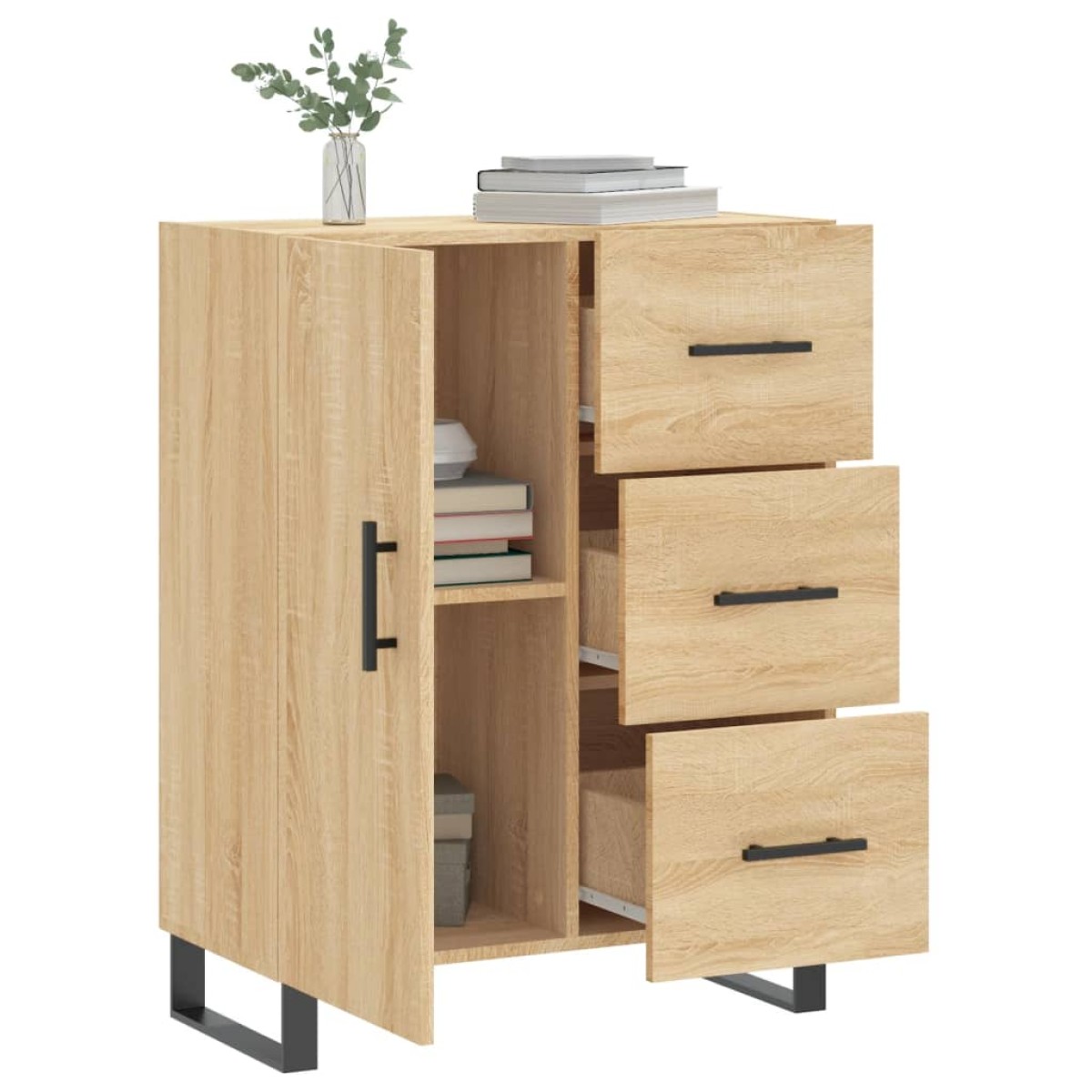 vidaXL Ντουλάπι Sonoma Δρυς 69,5 x 34 x 90 εκ. από Επεξεργασμένο Ξύλο