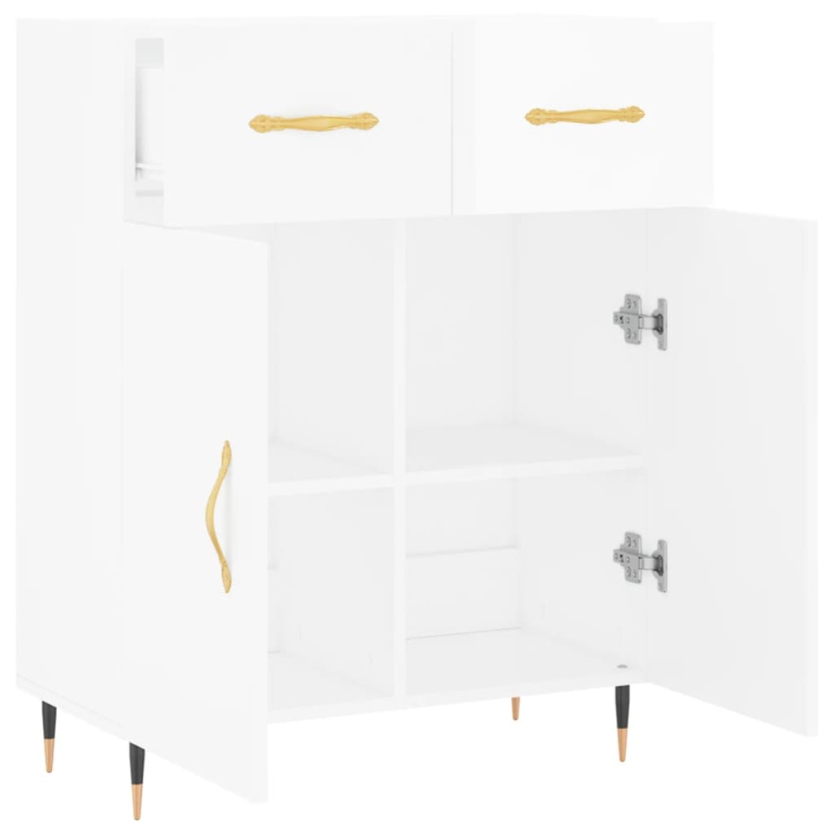 vidaXL Ντουλάπι Γυαλιστερό Λευκό 69,5x34x90 εκ. Επεξεργασμένο Ξύλο